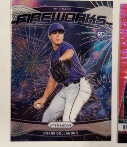 2025 Panini Prizm #16 Chase Dollander Fireworks — front