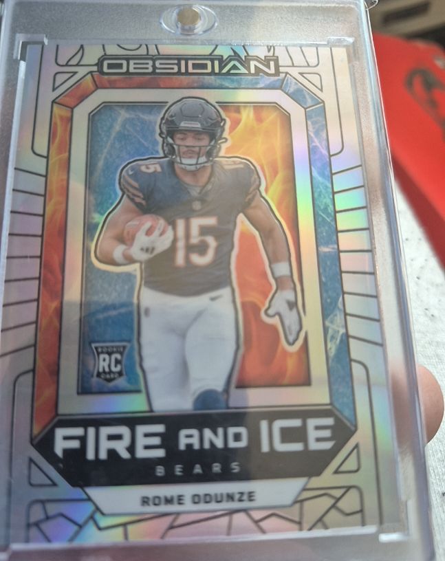 2024 Panini Obsidian Fire and Ice Rome Odunze — front