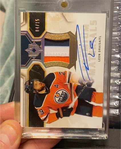 2022-23 Upper Deck Ultimate Signatures Materials #LM-LEO Leon Draisaitl — front