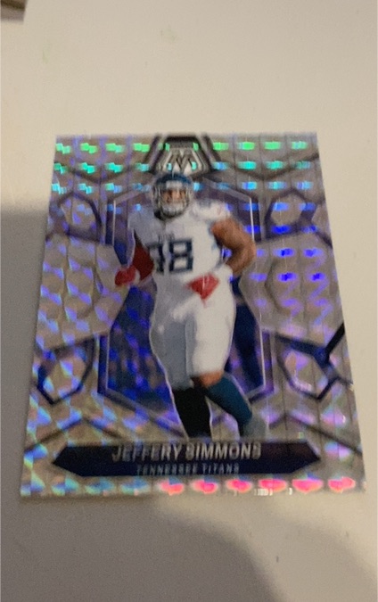 2024 Panini Mosaic Pink Camo Prizm #215 Jeffery Simmons — front
