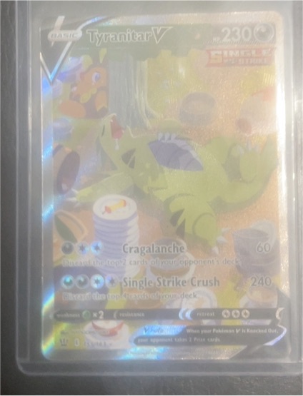 2021 Pokemon TCG SWSH Tyranitar V #008 — front