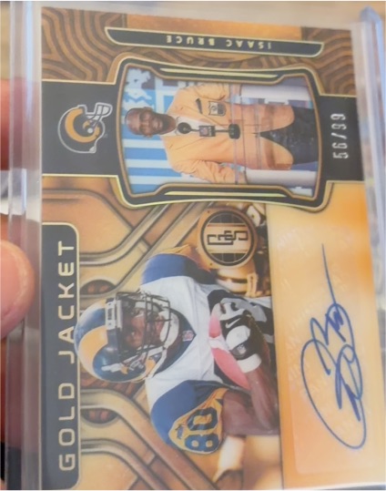 2022 Panini Gold Standard Gold Jacket Signatures #/99 Isaac Bruce — front