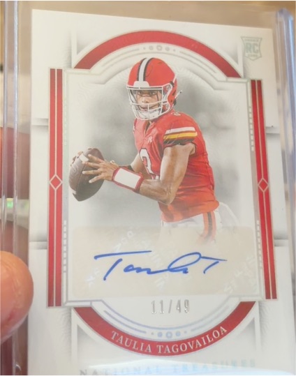 2024 Panini National Treasures #RS-TTA Taulia Tagovailoa Auto /49 — front