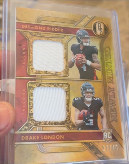 2022 Panini Gold Standard Newly Minted #D Desmond Ridder / Drake London — front