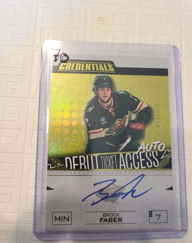 2023-24 Upper Deck Credentials #7 Brock Faber — front