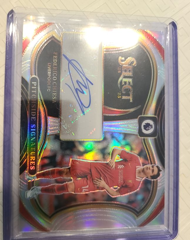 2024-25 Panini Select Premier League Pitchside Signatures #PS-FC Federico Chiesa — front