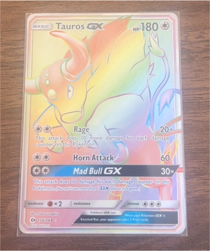 2017 Pokemon Sun & Moon #156 Tauros GX — front