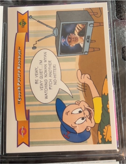 1991 Upper Deck Comic Ball 2 #38 Couch Potato Baseball Nolan Ryan — front