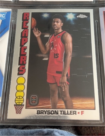 2023-24 Topps Chrome Overtime Elite 1976 Topps #TB-21 Bryson Tiller City Raptors Basketball — front