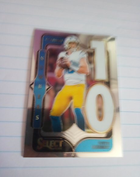 2024 Panini Select Numbers #10 Justin Herbert — front