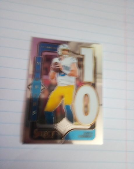 2024 Panini Select #17 Justin Herbert Select Numbers — front