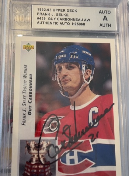 1992-93 Upper Deck #439 Guy Carbonneau — front