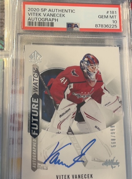 2020 SP Authentic #181 Vitek Vanecek Future Watch Autograph — front