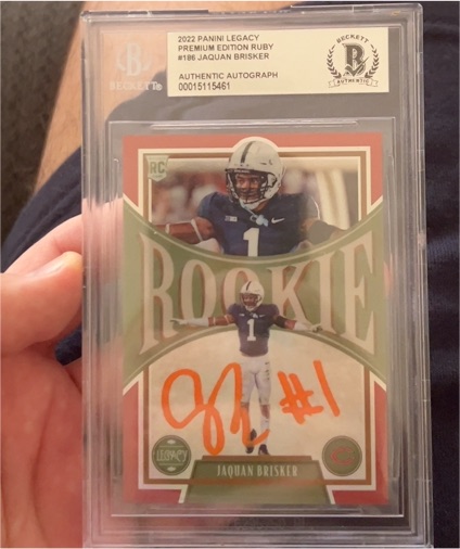 2022 Panini Legacy Premium Edition Ruby #186 Jaquan Brisker — front