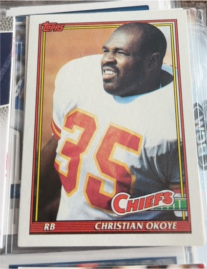 1991 Topps #149 Christian Okoye — front