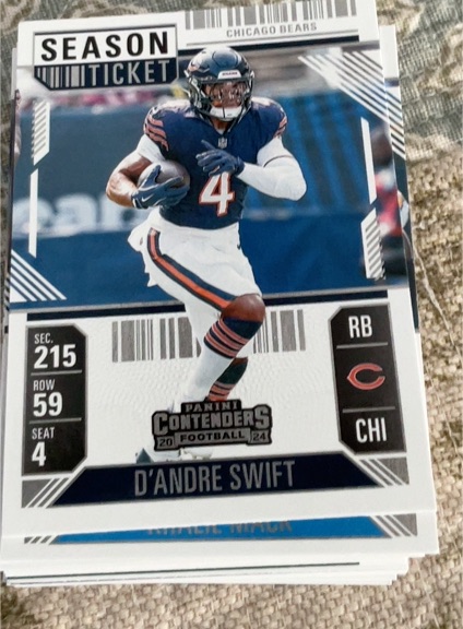 2024 Panini Contenders #16 D'Andre Swift Season Ticket — front