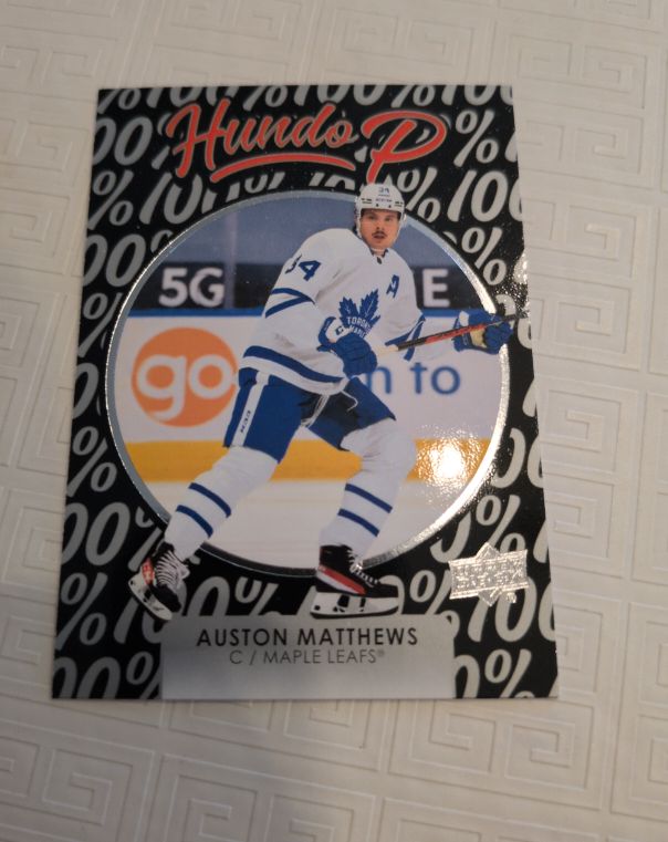 2021-22 Upper Deck Series 1 Hundo P #HP-18 Auston Matthews — front