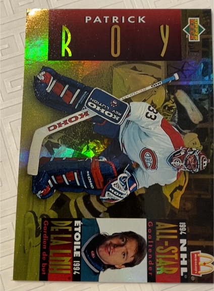 1994-95 McDonald's Upper Deck #McD-04 Patrick Roy — front