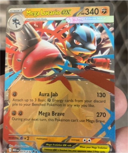 2025 Pokemon Mega Evolution #077 Mega Lucario ex — front