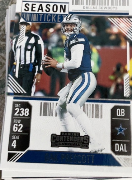 2024 Panini Contenders #25 Dak Prescott Season Ticket — front