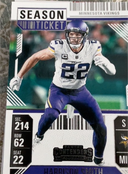 2024 Panini Contenders #66 Harrison Smith Season Ticket — front