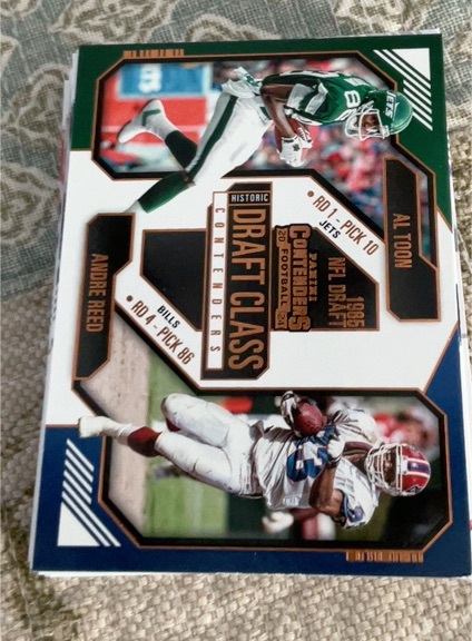 2024 Panini Contenders Football #8 Al Toon / Andre Reed Historic Draft Class — front