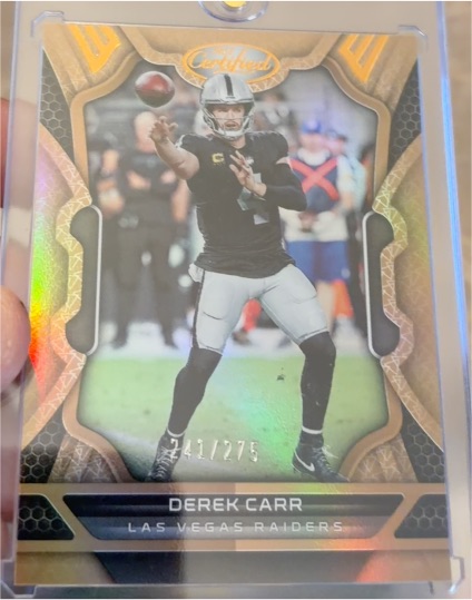 2022 Panini Certified #57 Derek Carr — front