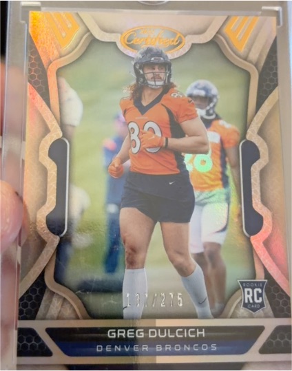 2022 Panini Certified #167 Greg Dulcich — front
