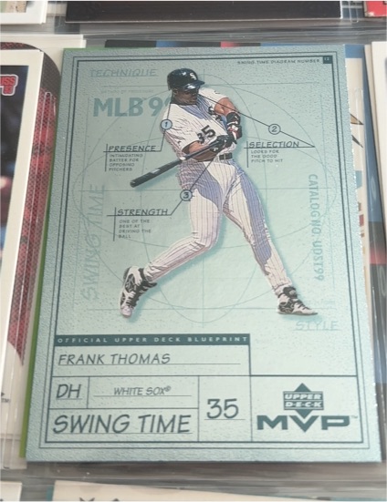 1999 Upper Deck MVP Swing Time #S8 Frank Thomas — front