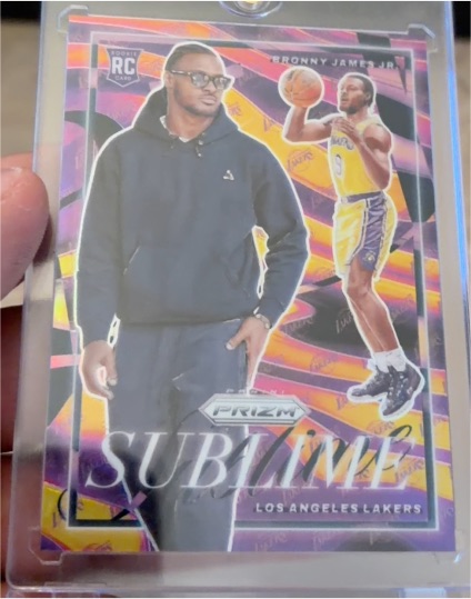 2024-25 Panini Prizm #16 Bronny James Jr. Sublime Rookie — front