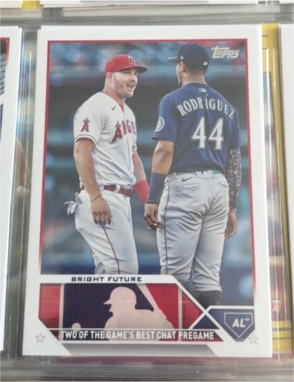 2023 Topps Update #US132 Mike Trout Julio Rodriguez — front
