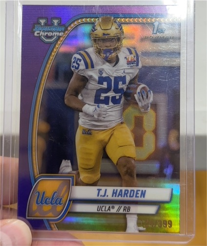 2024 Bowman University Chrome #165 T.J. Harden — front