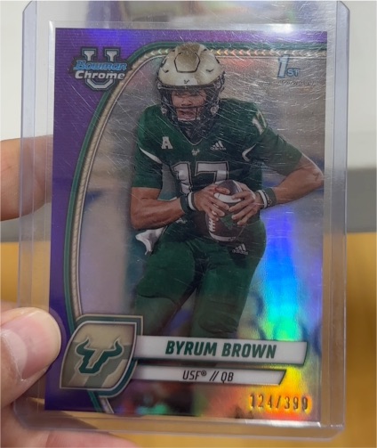 2024 Bowman Chrome University Chrome #34 Byrum Brown — front