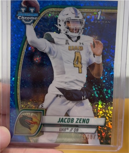 2024 Bowman University Chrome #83 Jacob Zeno — front