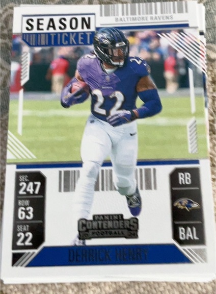2024 Panini Contenders #9 Derrick Henry Season Ticket — front