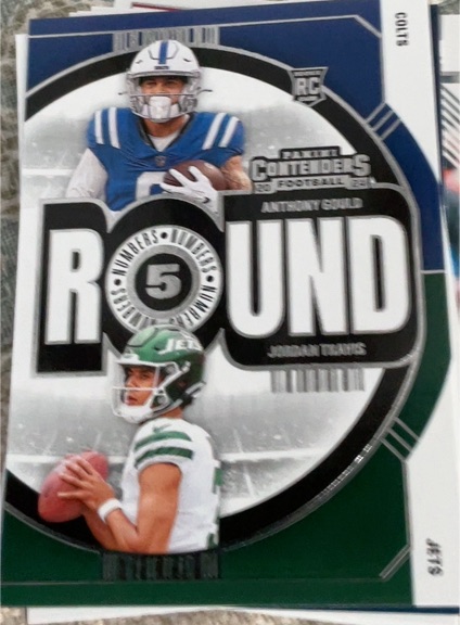 2024 Panini Contenders #19 Anthony Gould / Jordan Travis Round Numbers — front
