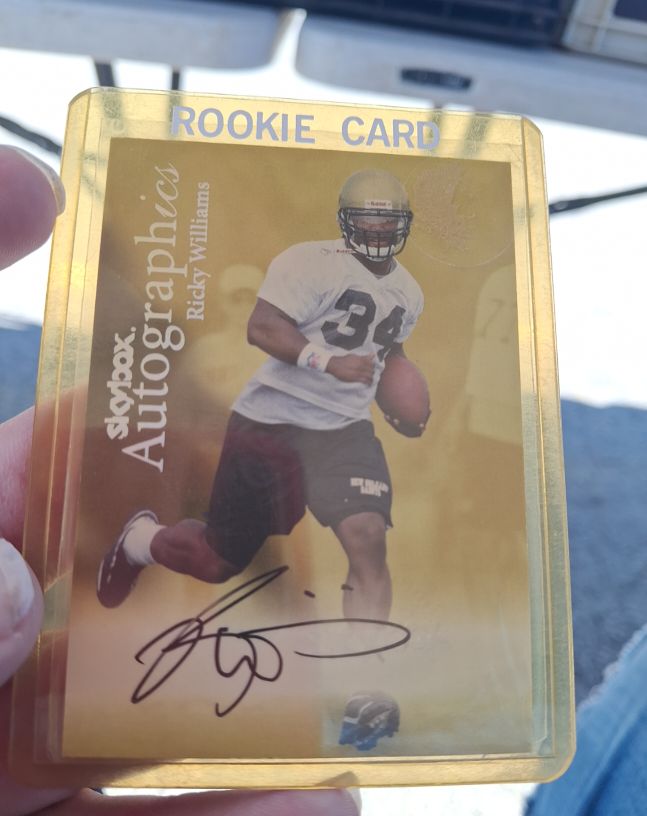 1999 Skybox Autographics NNO Ricky Williams — front