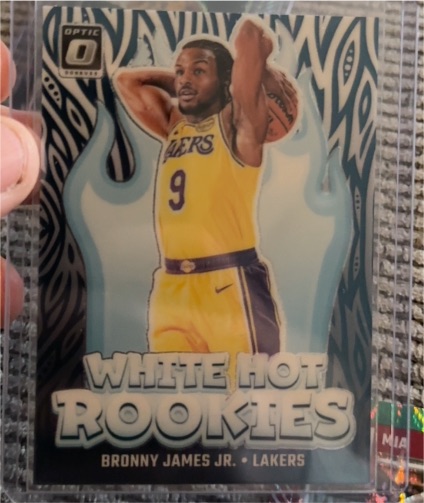 2024-25 Panini Donruss Optic #15 Bronny James Jr. White Hot Rookies — front