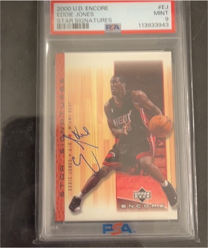 2000 Upper Deck Encore #EJ Eddie Jones Star Signatures — front