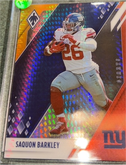 2021 Panini Phoenix Fire Burst #67 Saquon Barkley — front