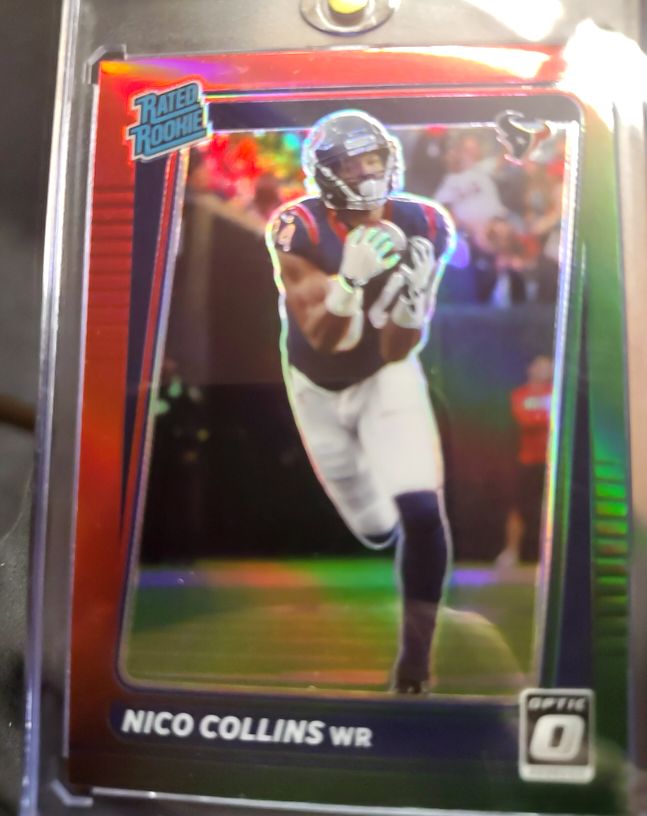 2021 Donruss Optic #P-280 Nico Collins Pink Rated Rookie — front