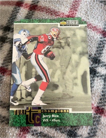 1997 Upper Deck Collector's Choice #TC86 Jerry Rice Turf Champions — front
