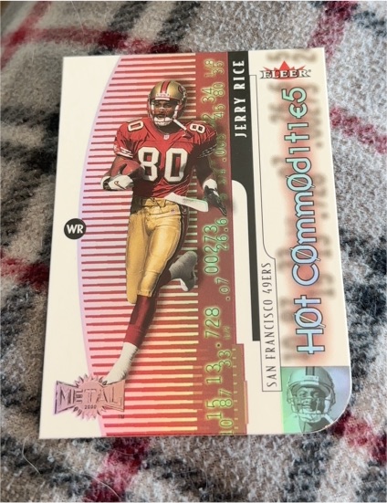 2000 Fleer Metal #2HC Jerry Rice Hot Commodities — front