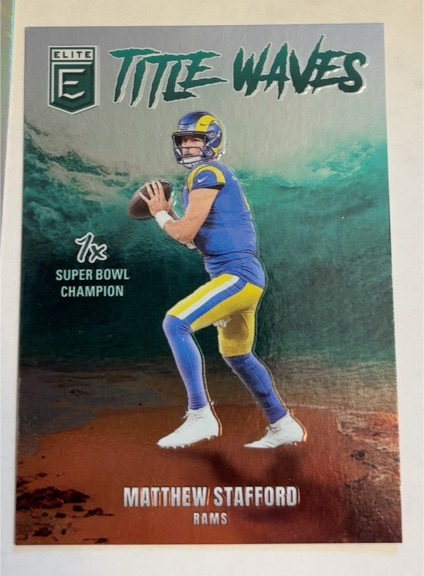2025 Donruss Elite #6 Matthew Stafford Title Waves — front