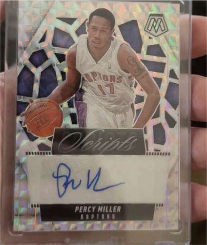 2024-25 Panini Mosaic Scripts Prizm #MS-PMT Percy Miller — front