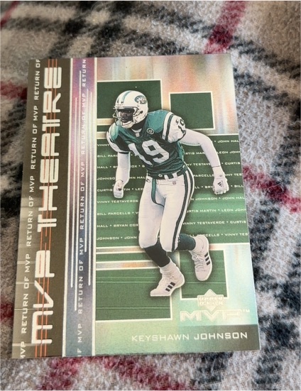 1999 Upper Deck MVP Theatre #M9 Keyshawn Johnson — front