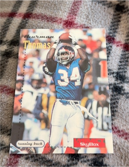 1991 SkyBox #1 Thurman Thomas — front