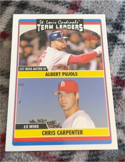 2006 Topps Update #UH211 Albert Pujols / Chris Carpenter — front