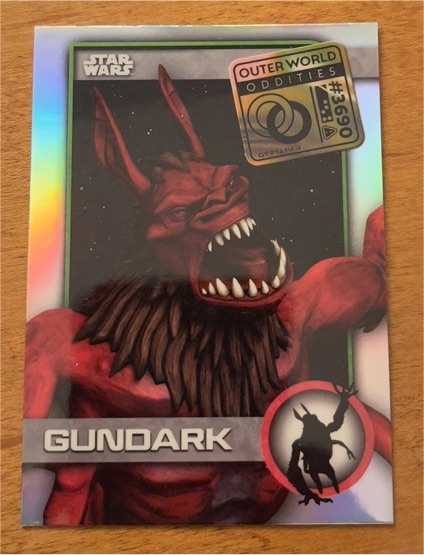 2025 Topps Chrome Star Wars #UO-5 Gundark Outer World Oddities — front