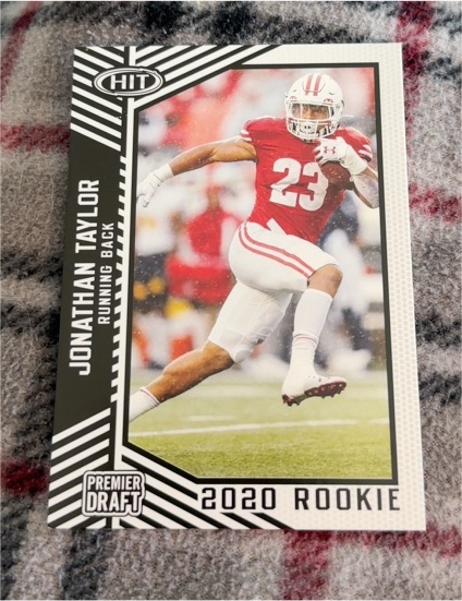 2020 Sage Hit Premier Draft #82 Jonathan Taylor Rookie — front